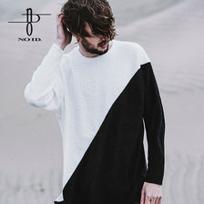 NO ID. ビキューレラムパイルバイカラーC/N-BIGプルオーバー 847019-485T画像