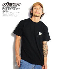 DOUBLE STEAL SQUARENAME POCKET T-SHIRT -BLACK- 903-14043画像