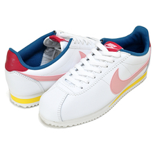 NIKE WMNS CLASSIC CORTEZ LEATHER summit white/coral stardust 807471-114画像