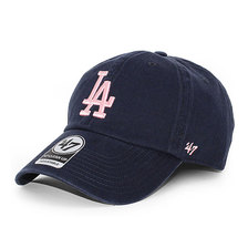 '47 Brand LOS ANGELES DODGERS CLEAN UP STRAPBACK CAP NAVY-PINK B-RGW12GWSNL-NYH画像