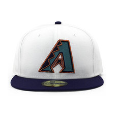 NEW ERA ARIZONA DIAMONDBACKS 59FIFTY FITTED CAP WHITE-PURPLE FUF006856画像
