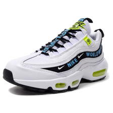 NIKE AIR MAX 95 SE "WORLD WIDE PACK" WHITE/BLUE FURY/VOLT/BLACK CT0248-100画像