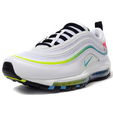 NIKE AIR MAX 97 WW "WORLD WIDE PACK" WHITE/BLUE FURY/VOLT/BLACK/SUMMIT WHITE/FLASH CRIMSON CZ5607-100画像