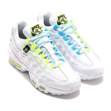 NIKE W AIR MAX 95 SE W WHITE/WHITE-VOLT-BLUE FURY CV9030-100画像