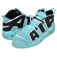 NIKE AIR MORE UPTEMPO (GS) light aqua/black-white 415082-403画像
