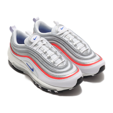 NIKE W AIR MAX 97 ESS WHITE/RACER BLUE-FLASH CRIMSON CZ6087-101画像