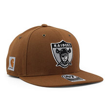 '47 Brand &times; Carhartt LAS VEGAS RAIDERS STRAPBACK CAP BROWN FLC-SCARC23DUS-BW63画像