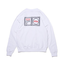 FILA NAIJEL GRAPH LOGO CREW NECK WHITE FM9772-01画像
