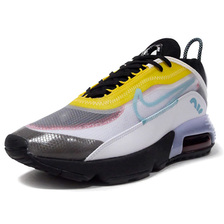 NIKE AIR MAX 2090 WHITE/BLEACHED AQUA/BLACK/SPEED YELLOW/CHILI RED CT1091-100画像
