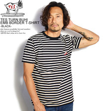 The Endless Summer TES TURN BUHI EMB BORDER T-SHIRT -BLACK- FH-0574342画像