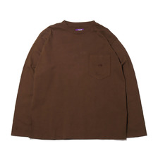 THE NORTH FACE PURPLE LABEL 7OZ L/S POCKET TEE BROWN NT3058N画像