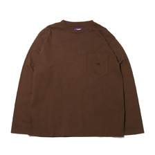 THE NORTH FACE PURPLE LABEL 7OZ L/S POCKET TEE BROWN NT3058N画像