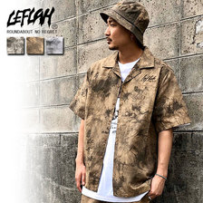 LEFLAH MADARA TIE DYE OPEN COLLAR SHIRT画像
