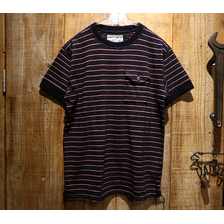 SUGAR CANE FICTION ROMANCE &ldquo;DOBBY BORDER S/S POCKET T-SHIRT&rdquo; SC78530画像