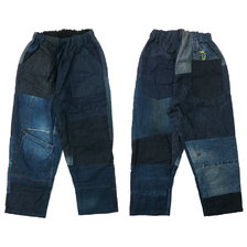 rebear by Johnbull リメイク パッチワーク イージーパンツ ユーズド X1001画像