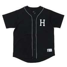 HUF CLASSIC H REFL BASEBALL JERSEY BLACK画像