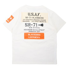 AVIREX SS SHEETING WAPPEN T-SHIRT SR-71 WHITE 6103413-01画像