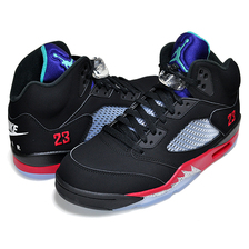 NIKE AIR JORDAN 5 RETRO TOP3 black/new emerald-fire red CZ1786-001画像