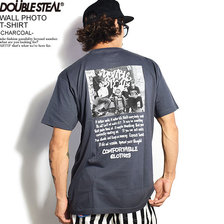DOUBLE STEAL WALL PHOTO T-SHIRT -CHARCOAL- 903-14036画像