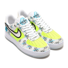 NIKE AIR FORCE 1 '07 LV8 WW WHITE/WHITE-VOLT-BLUE FURY DA1343-117画像