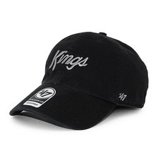 '47 Brand LOS ANGELES KINGS CLEAN UP STRAPBACK CAP BLACK HVIN-MNTMS08GWS-BK88画像