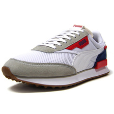 PUMA FUTURE RIDER STREAM ON WHT/L.GRY/NVY/RED 371530-02画像