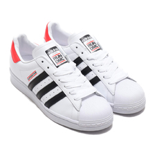 adidas SUPERSTAR 50 RUN DMC FOOTWEAR WHITE/CORE BLACK/HIGHREZ RED FX7616画像