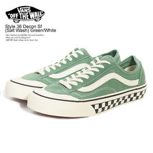 VANS Style 36 Decon Sf (Salt Wash) Green/White VN0A3MVL0DR画像