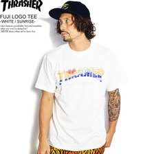 THRASHER FUJI LOGO TEE -WHITE/SUNRISE- TH91251画像