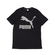 PUMA TREND AOP LOGO TEE COTTON BLACK 597071-01画像