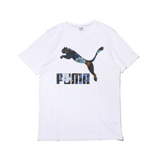 PUMA TREND AOP LOGO TEE PUMA WHITE 597071-02画像