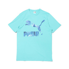 PUMA CLOUD PACK WS GRAPHIC TEE BLUE TURQUOISE 597026-35画像