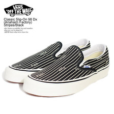 VANS Classic Slip-On 98 Dx (Anahaim Factory) Stripes/Black VN0A3JEX1KQ画像