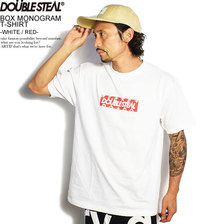 DOUBLE STEAL BOX MONOGRAM T-SHIRT -WHITE/RED- 982-14011画像