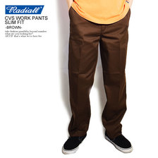 RADIALL CVS WORK PANTS -SLIM FIT -BROWN- RAD-CVS-PT002画像