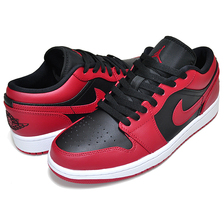 NIKE AIR JORDAN 1 LOW gym red/black-white 553558-606画像
