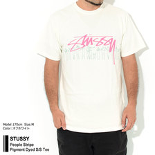 STUSSY People Stripe Pigment Dyed S/S Tee 1904555画像