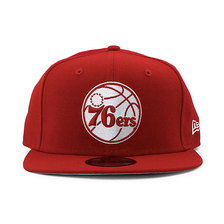NEW ERA PHILADELPHIA 76ERS 9FIFTY SNAPBACK CAP RED NE33705画像