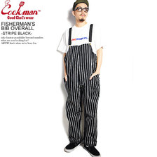 COOKMAN FISHERMAN'S BIB OVERALL -STRIPE BLACK- 231-01868画像
