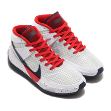 NIKE KD13 EP WHITE/SPORT RED-OBSIDIAN CI9949-101画像