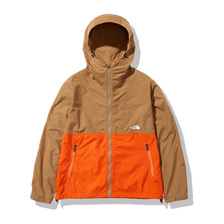 THE NORTH FACE COMPACT JACKET UTILITY BROWN / HERITAGE ORANGE NP71830-UH画像