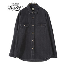 GOLD 10oz DENIM BIG WORK SHIRT GL28479画像