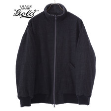 GOLD BOUCLE WOOL KNIT &times; MILLING C/W TWILL REVERSIBLE JACKET GL14657画像