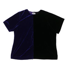 AWESOME BOY &times; Ichiryu made Original Remake Velor Tee PURPLE BLACK画像