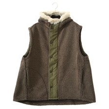orslow FUR HOODED FLEECE VEST (UNISEX) 03-9037-53画像