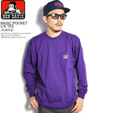 BEN DAVIS BASIC POCKET L/S TEE -PURPLE- C-9780030画像