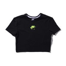 NIKE AS W NSW AIR TOP SS CROP BLACK/VOLT/VOLT CU5563-011画像