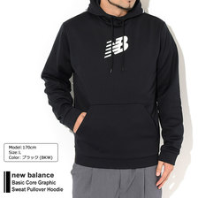 new balance Basic Core Graphic Sweat Pullover Hoodie AMT93023画像