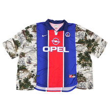 AWESOME BOY &times; Ichiryu made Original Remake Soccer S/S Shirt BLUE RED画像