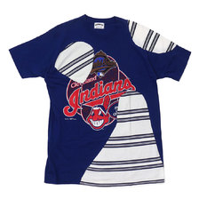 AWESOME BOY &times; Ichiryu made Original Remake Patchework Tee BLUE画像